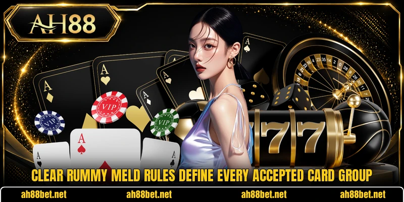 Clear rummy meld rules define every accepted card group Clear rummy meld rules define every accepted card group