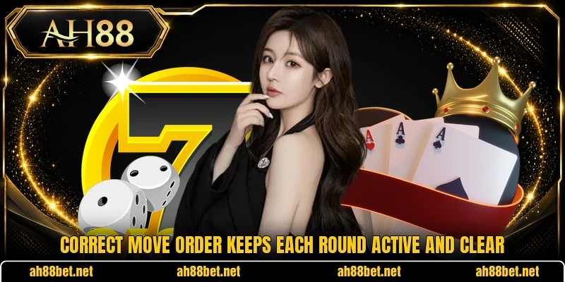 Correct move order keeps each round active and clear