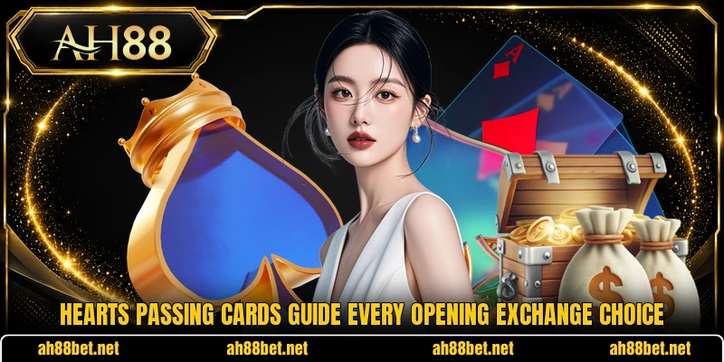 Hearts passing cards guide every opening exchange choice