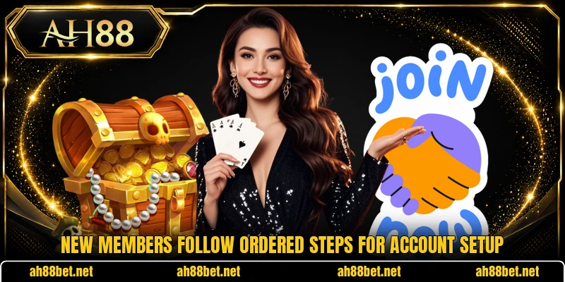 New members follow ordered steps for account setup
