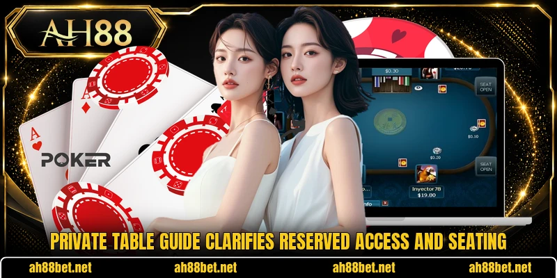 Private table guide clarifies reserved access and seating Private table guide clarifies reserved access and seating