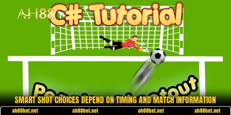 Smart shot choices depend on timing and match information